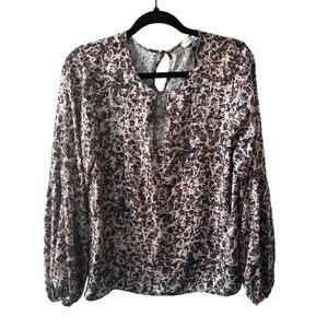 Waverly Grey Multi-colored Print Blouse